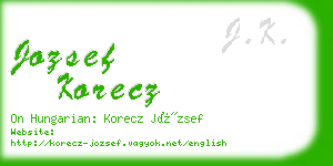 jozsef korecz business card